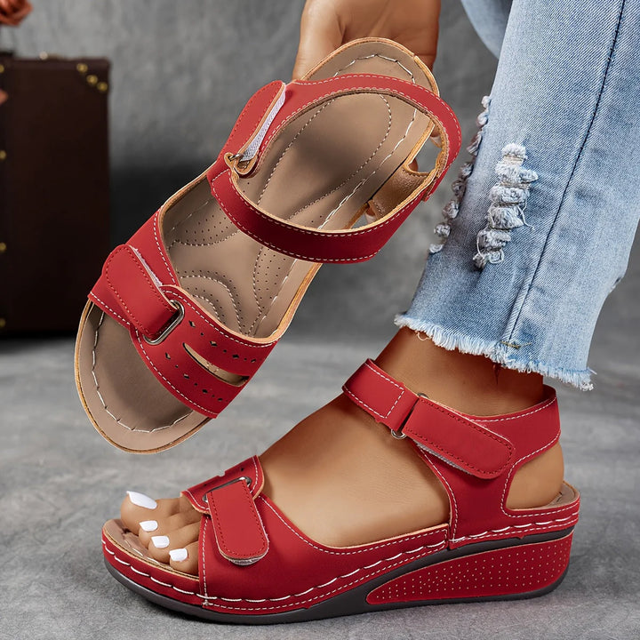 Elena – Comfortable Adjustable Wedge Sandals