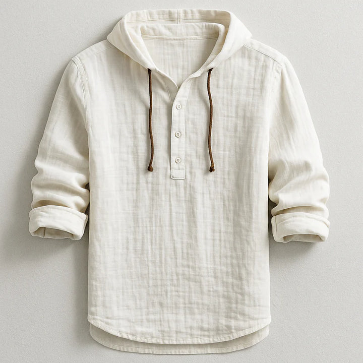 Ethan – Casual Linen Hooded Shirt