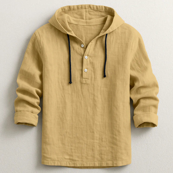 Ethan – Casual Linen Hooded Shirt