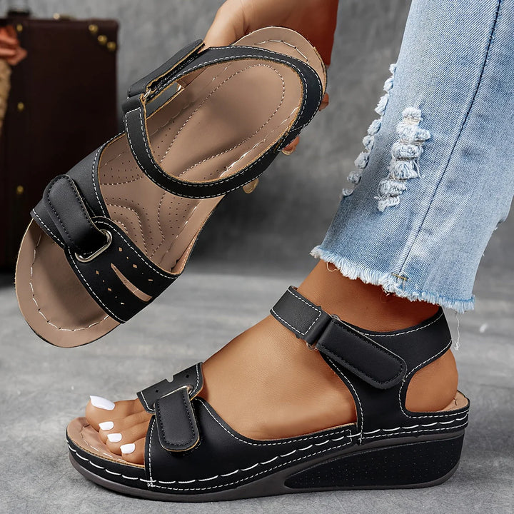 Elena – Comfortable Adjustable Wedge Sandals