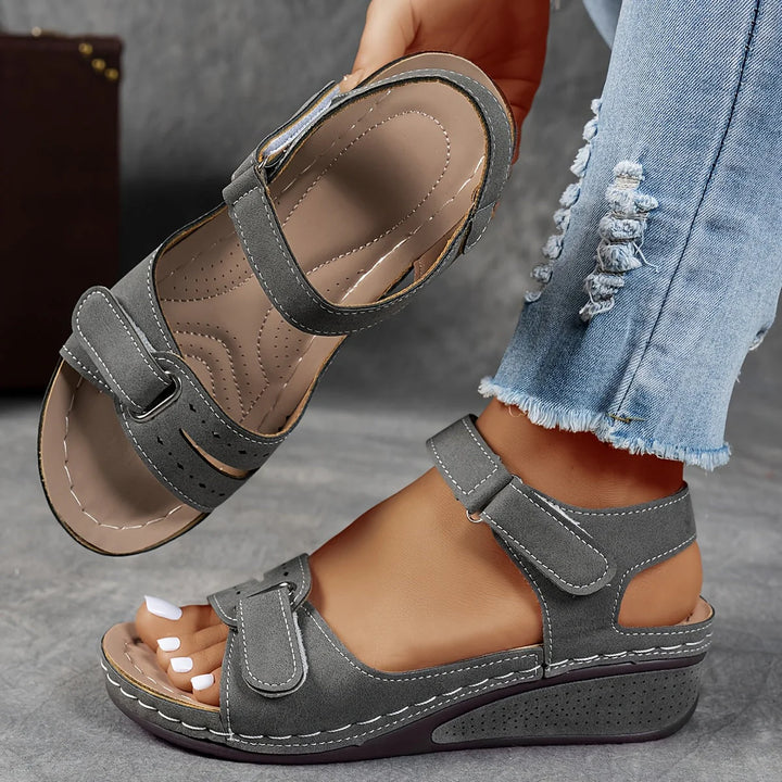 Elena – Comfortable Adjustable Wedge Sandals