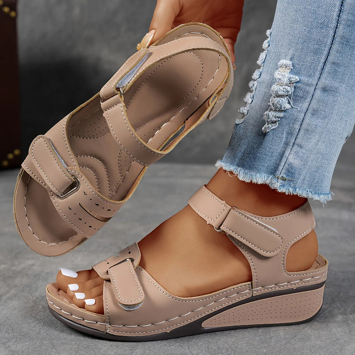 Elena – Comfortable Adjustable Wedge Sandals
