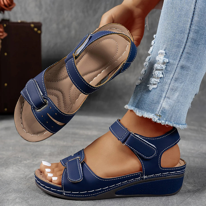 Elena – Comfortable Adjustable Wedge Sandals