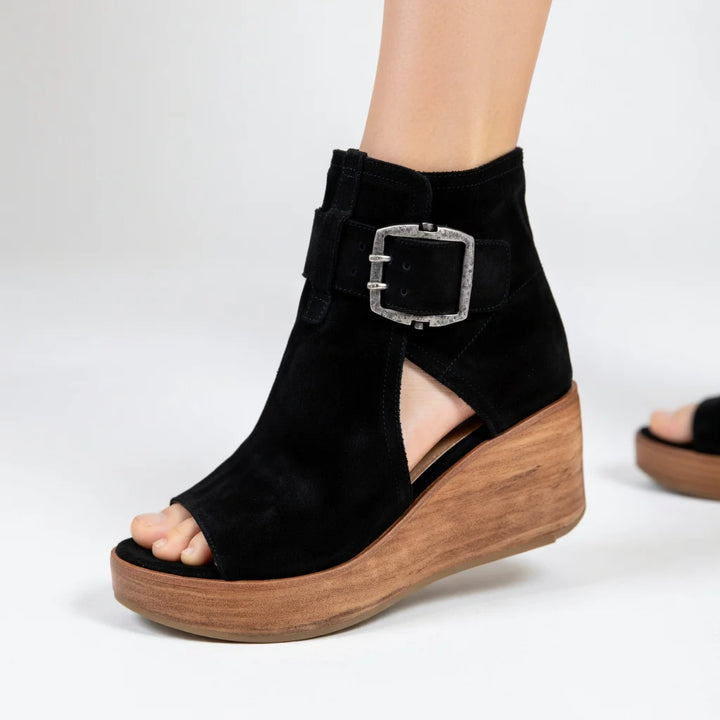 Romy – Elegant Buckle Wedge Sandals