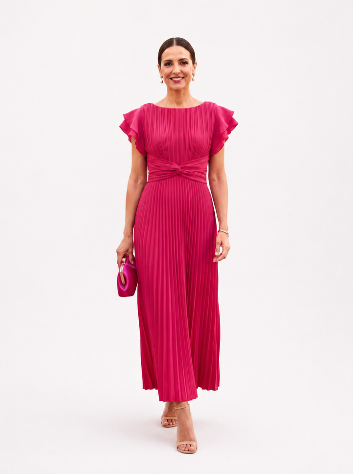 Linda – Elegant Pleated Maxi Dress
