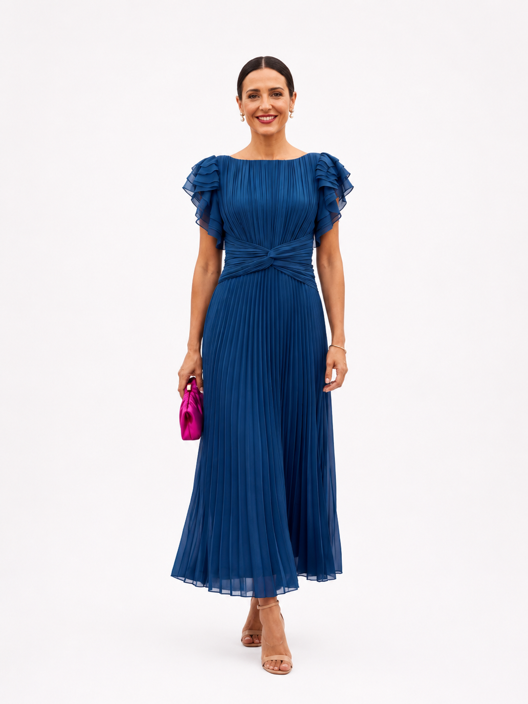 Linda – Elegant Pleated Maxi Dress