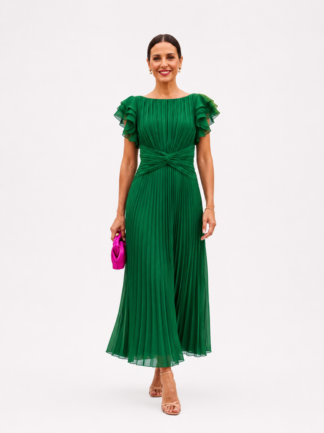 Linda – Elegant Pleated Maxi Dress