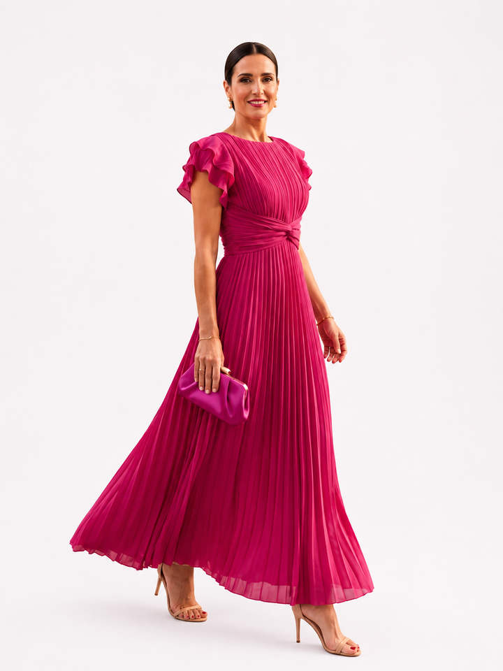 Linda – Elegant Pleated Maxi Dress
