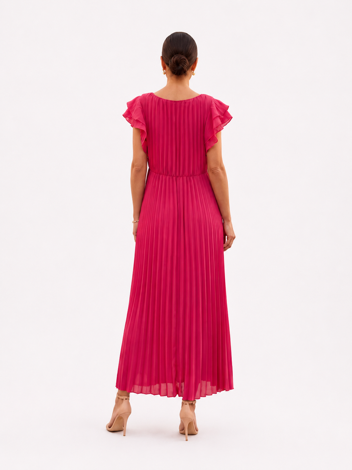 Linda – Elegant Pleated Maxi Dress