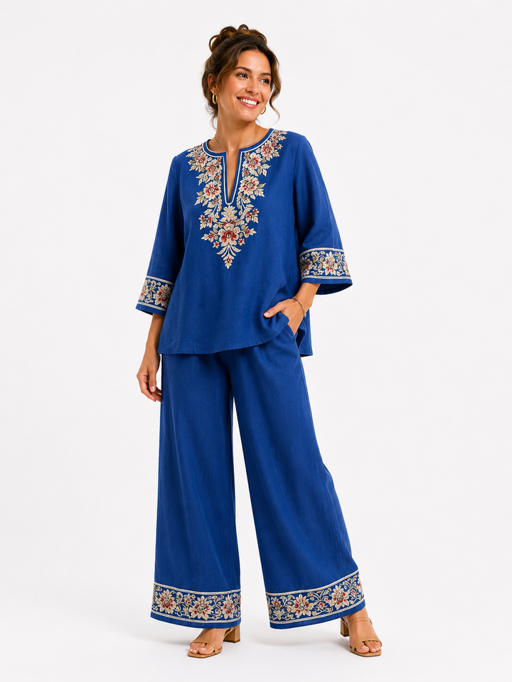 Celeste™ | Luxe Embroidered Two-Piece Set