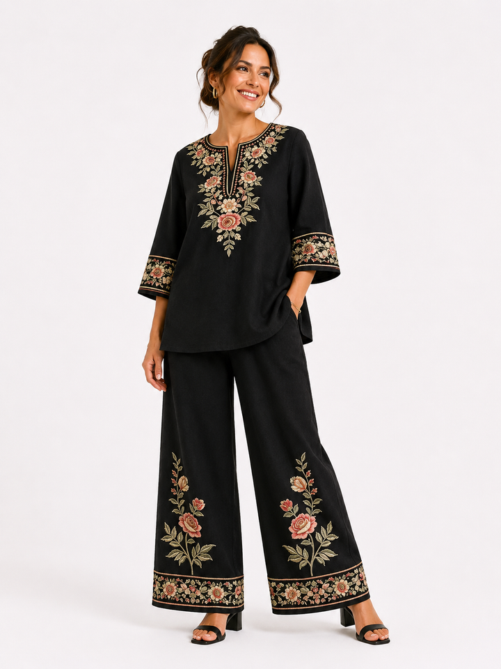 Celeste™ | Luxe Embroidered Two-Piece Set