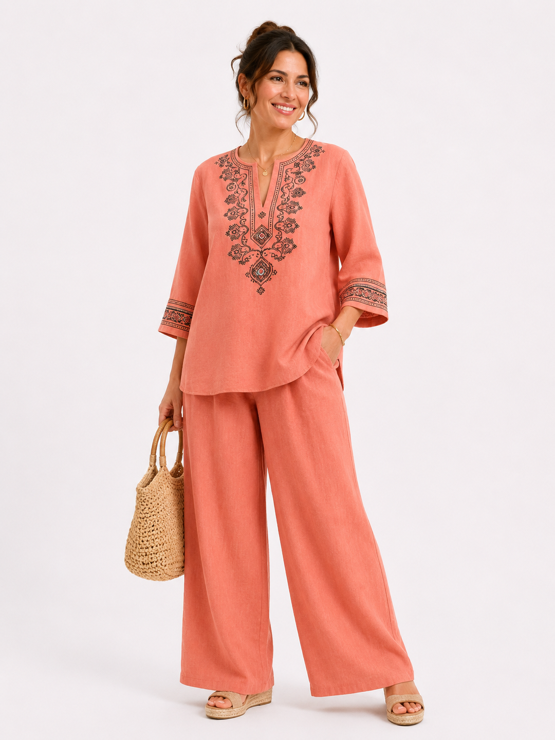 Celeste™ | Luxe Embroidered Two-Piece Set