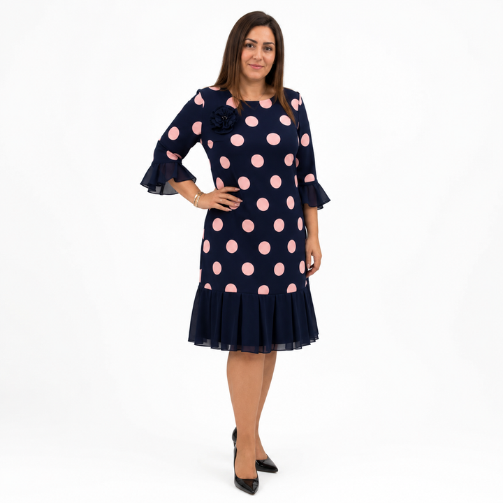 Vivienne™ | Timeless Polka Dot Elegance Dress