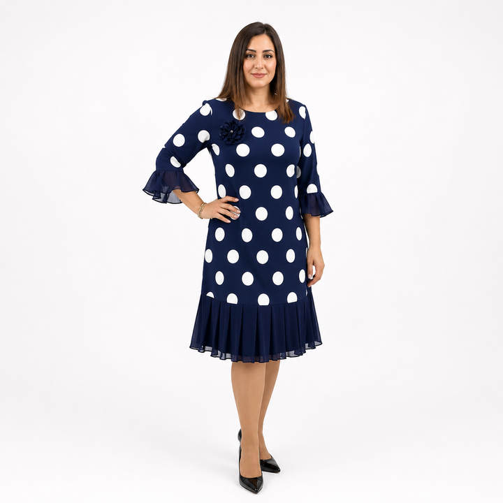 Vivienne™ | Timeless Polka Dot Elegance Dress