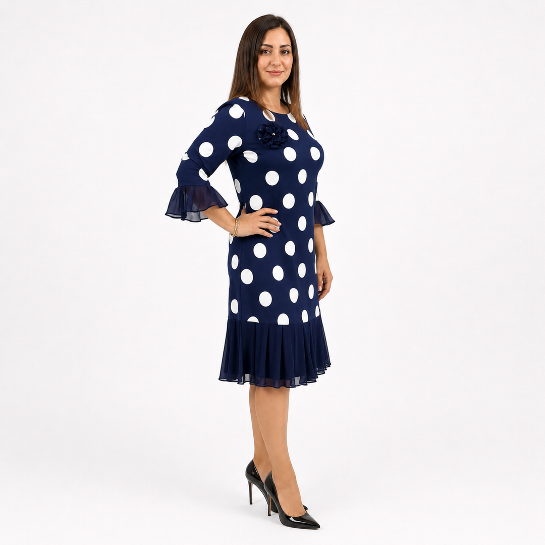 Vivienne™ | Timeless Polka Dot Elegance Dress