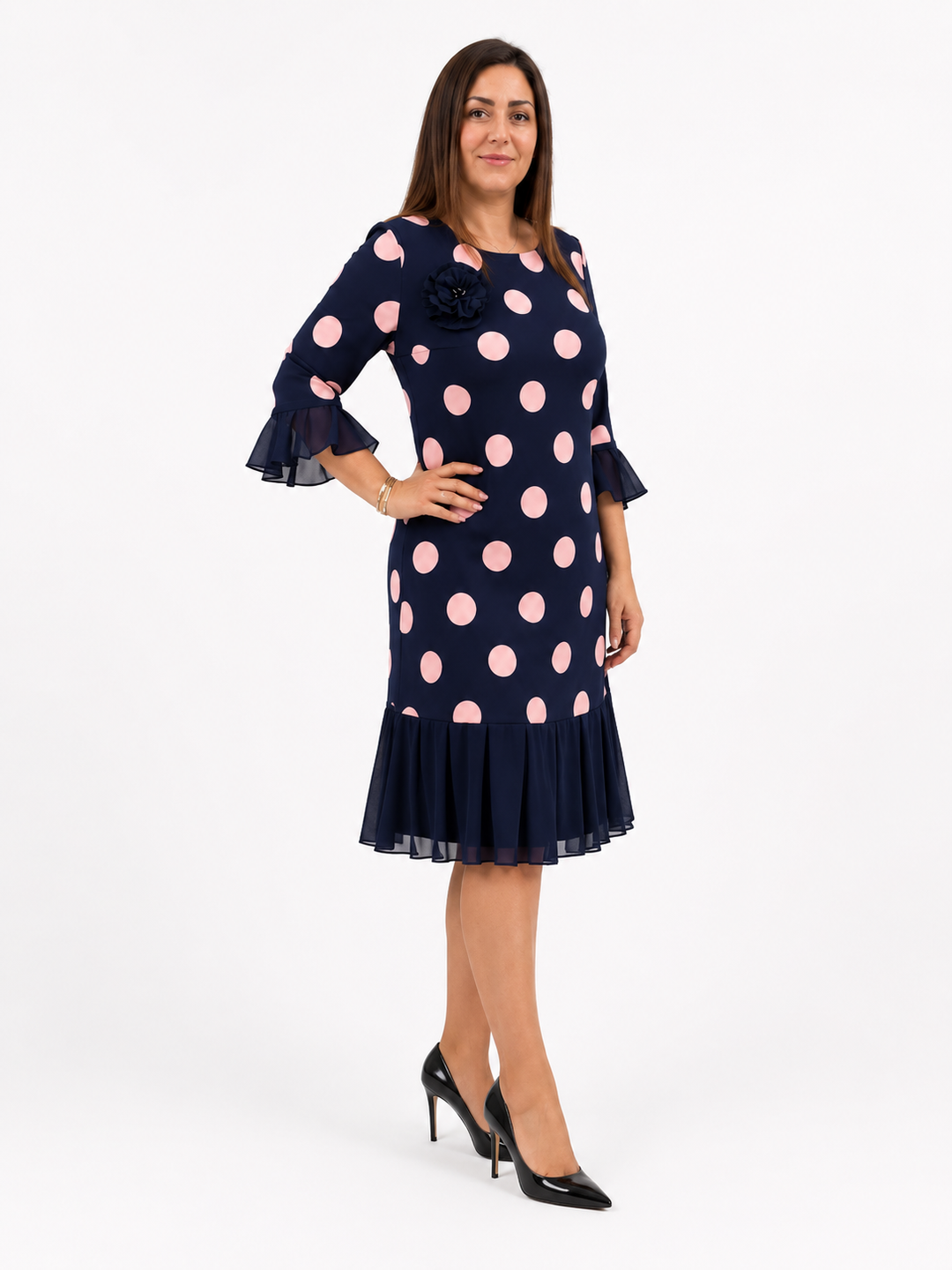 Vivienne™ | Timeless Polka Dot Elegance Dress