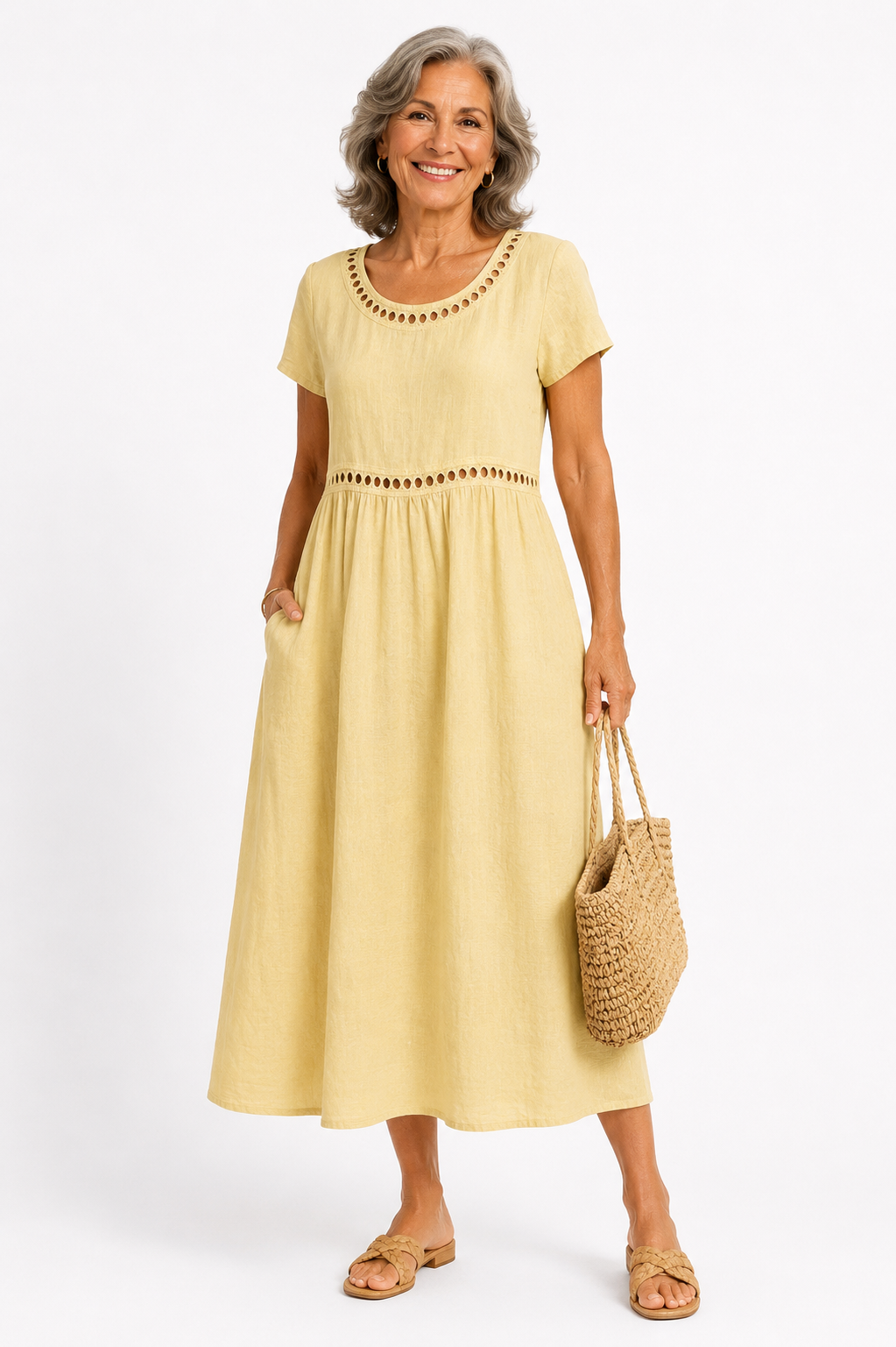 Aurelia™ – Effortless Grace Midi Dress
