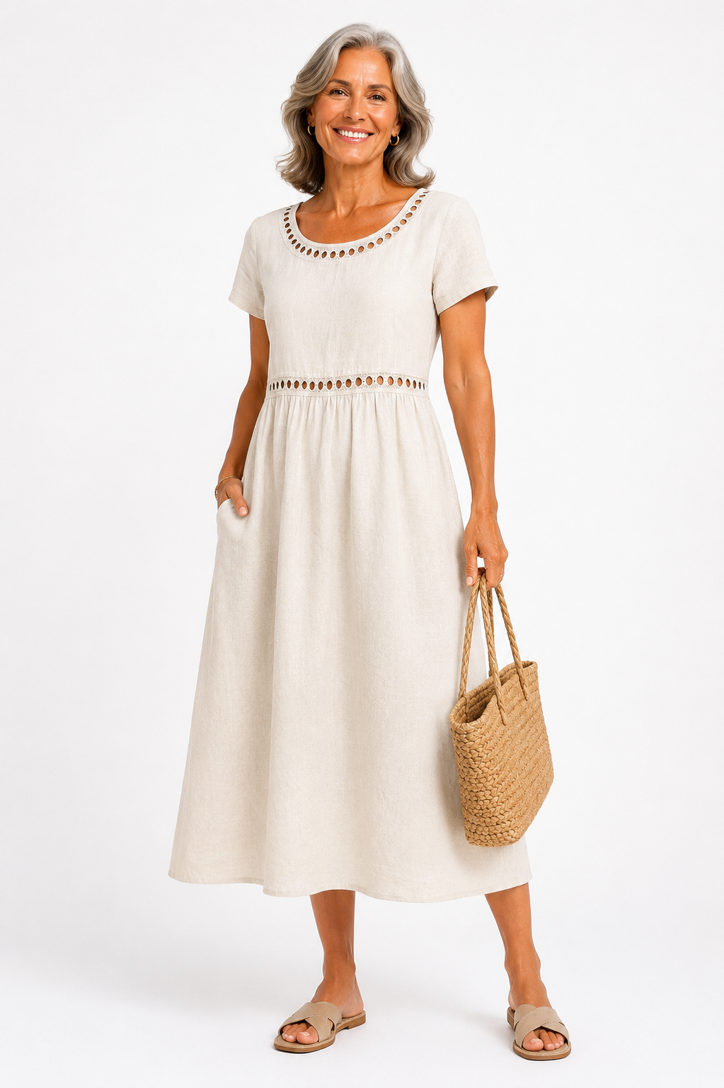 Aurelia™ – Effortless Grace Midi Dress