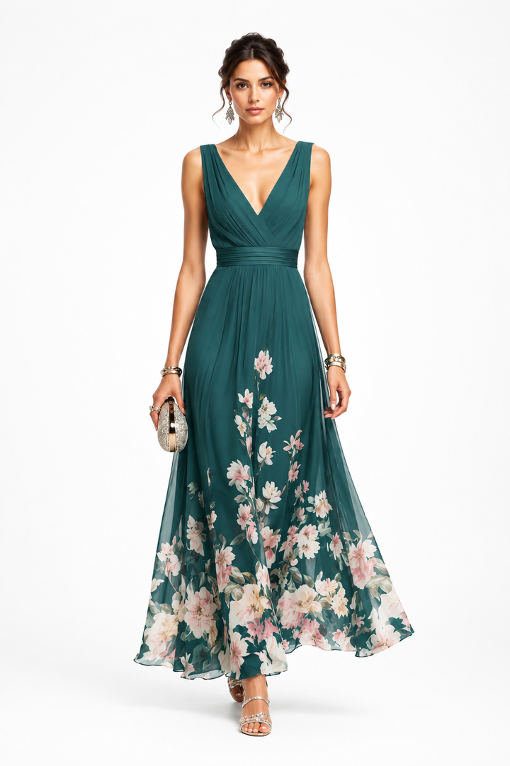 Evelisse™ | Floral Grace Evening Dress