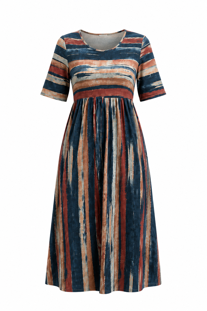 Ellie™ – Maris Striped Midi Dress