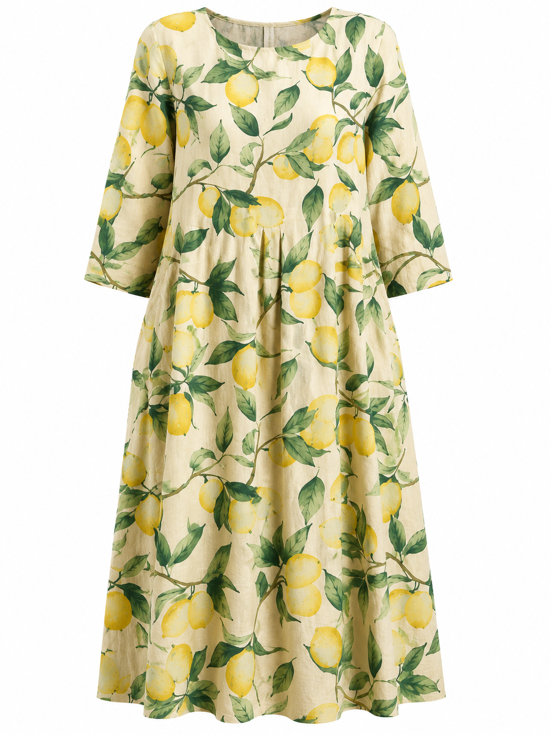 Elowyn™ – Lemon Garden Maxi Dress