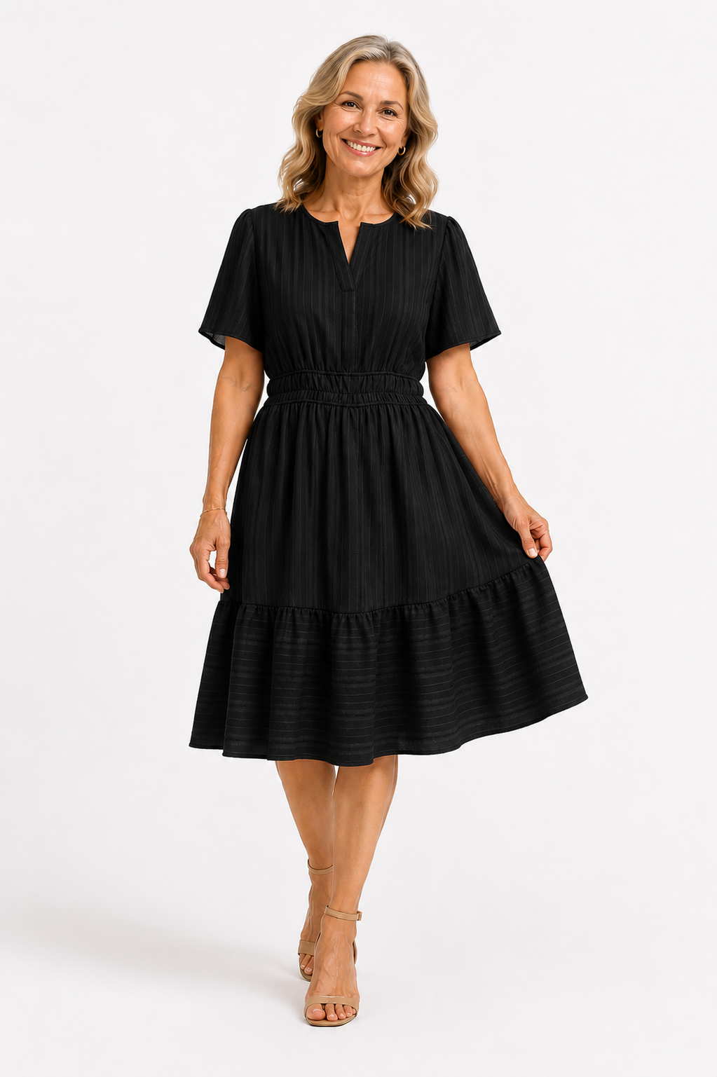 Rosalie™ – Grace Pleated Midi Dress