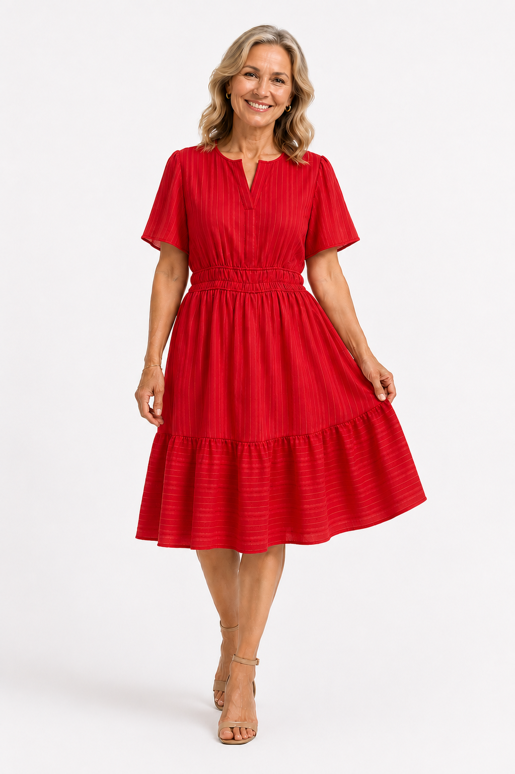 Rosalie™ – Grace Pleated Midi Dress