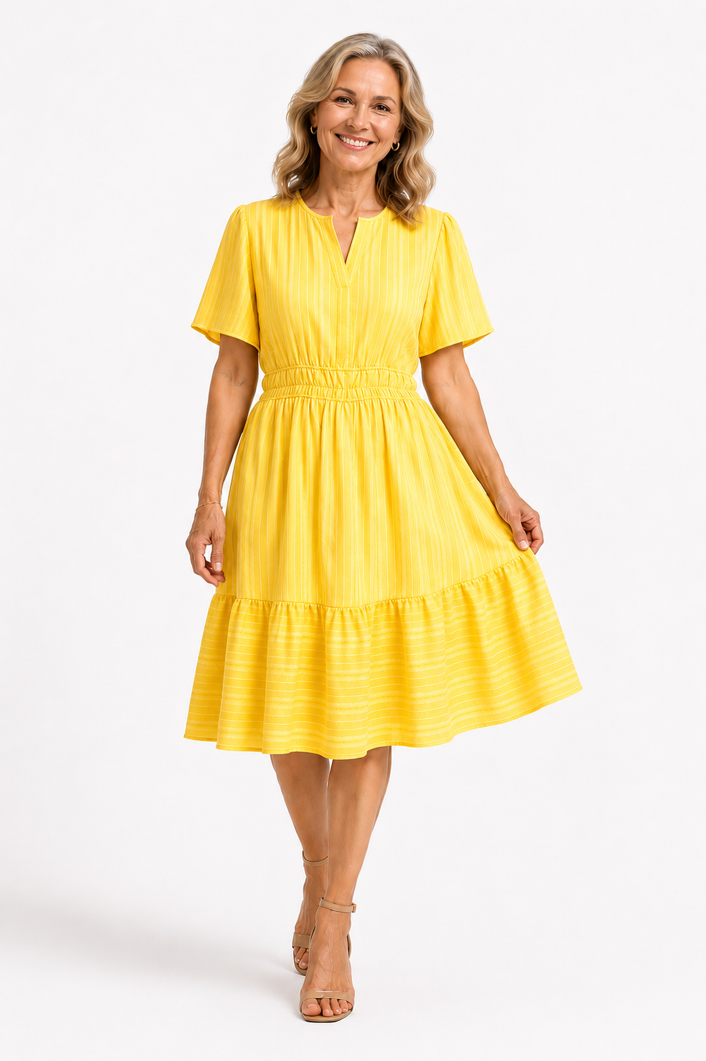 Rosalie™ – Grace Pleated Midi Dress