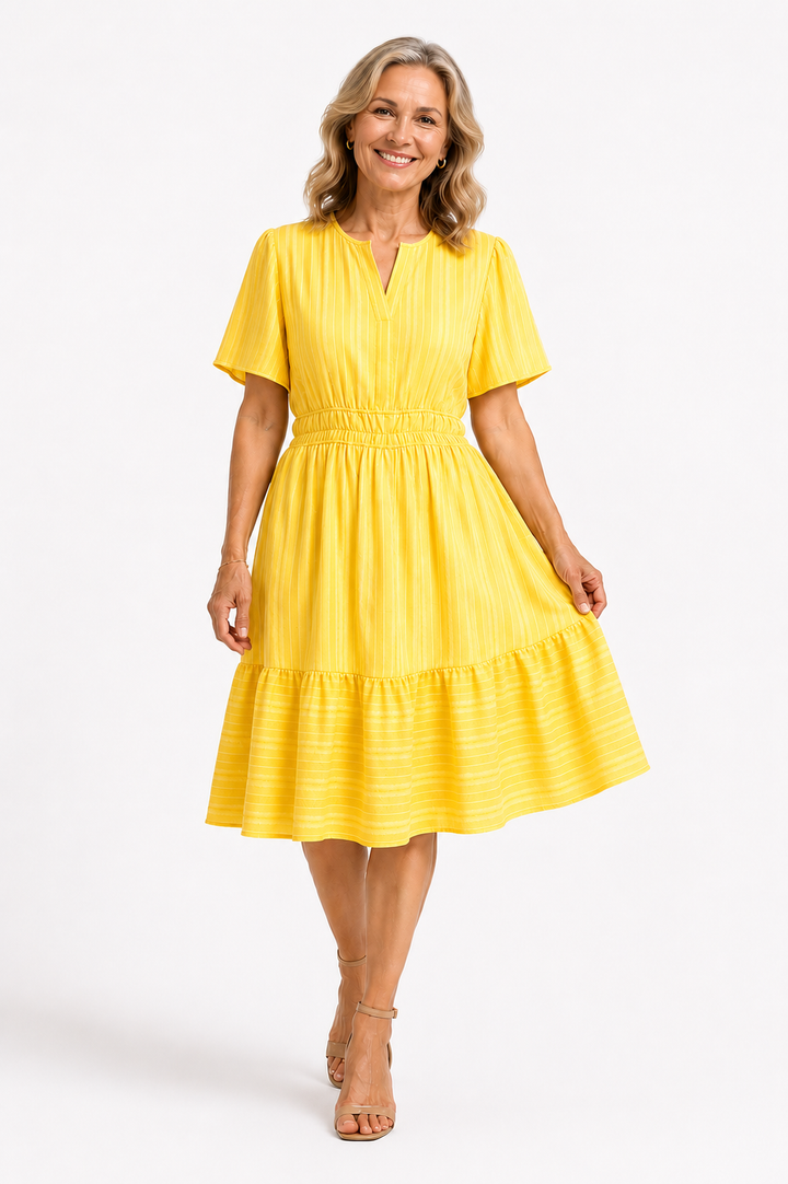 Rosalie™ – Grace Pleated Midi Dress