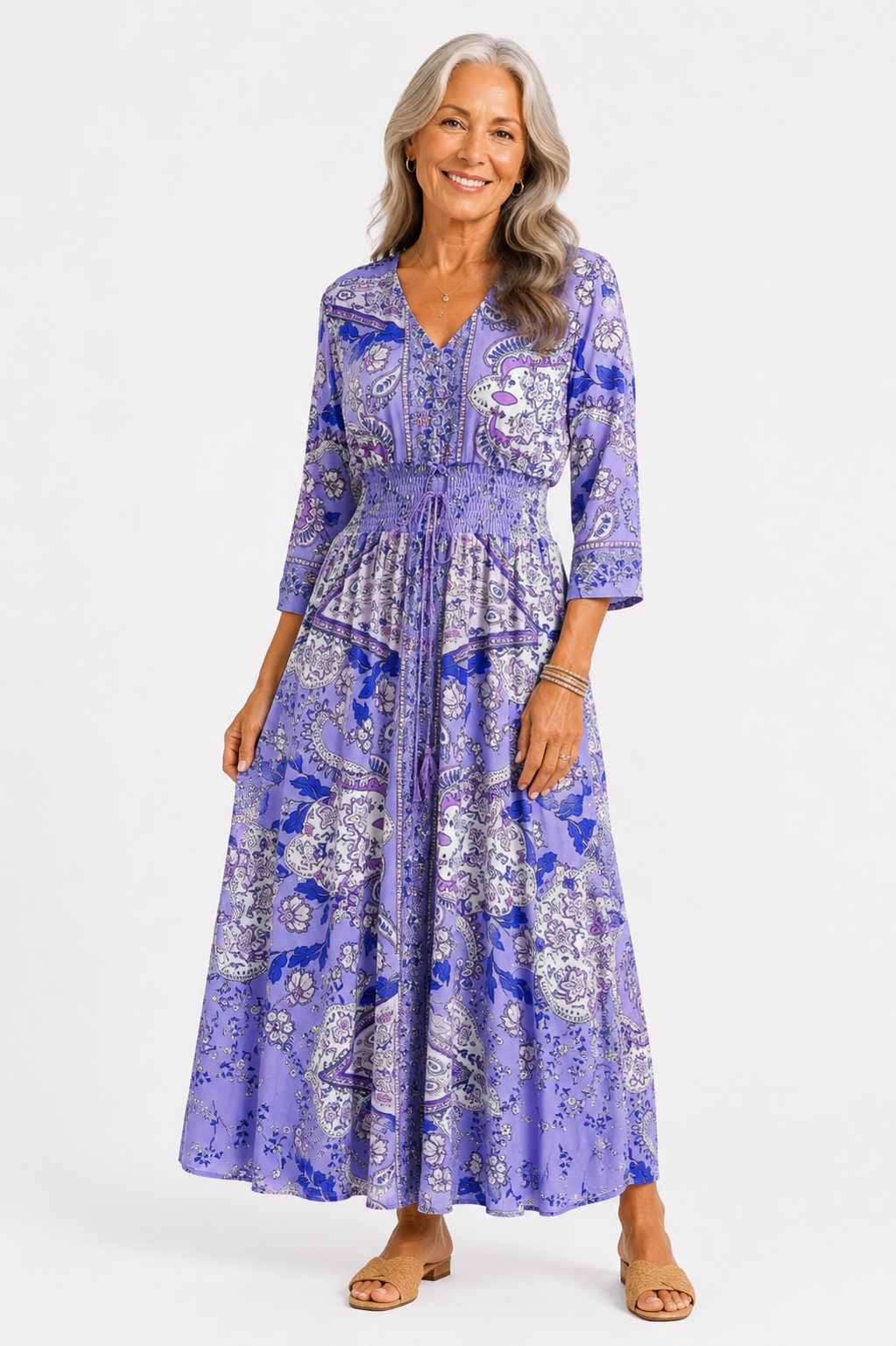 Aurora™ – Blooming Elegance Maxi Jurk