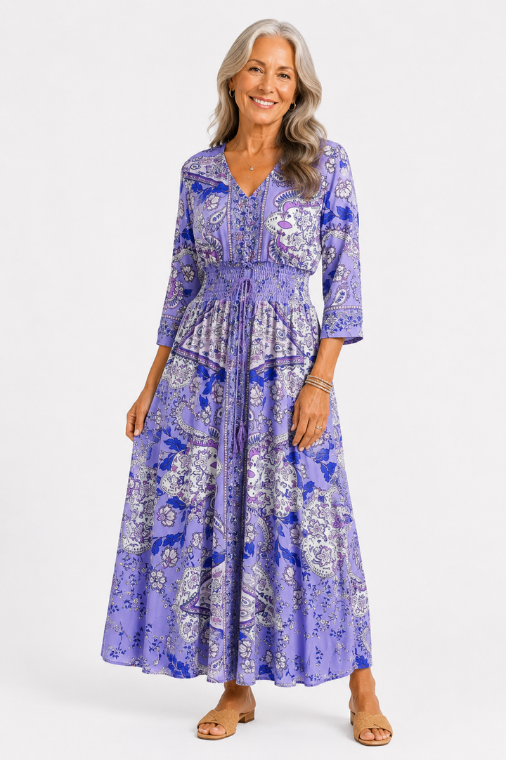 Aurora™ – Blooming Elegance Maxi Jurk