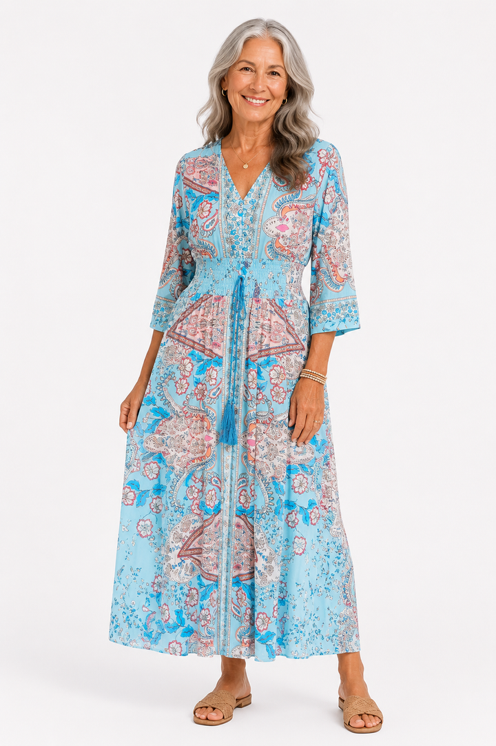 Aurora™ – Blooming Elegance Maxi Jurk