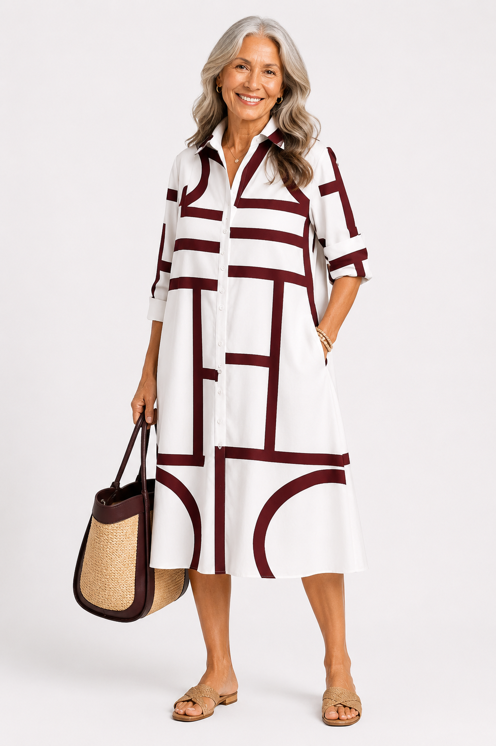 Julia™ – Modern Lines Maxi Jurk
