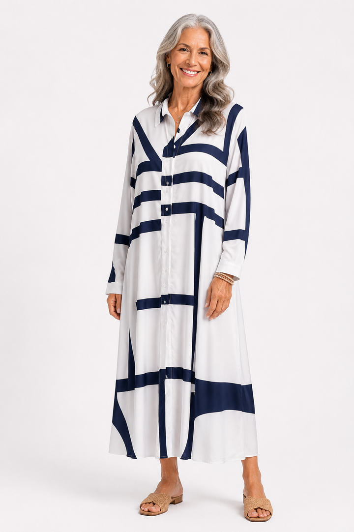 Julia™ – Modern Lines Maxi Jurk