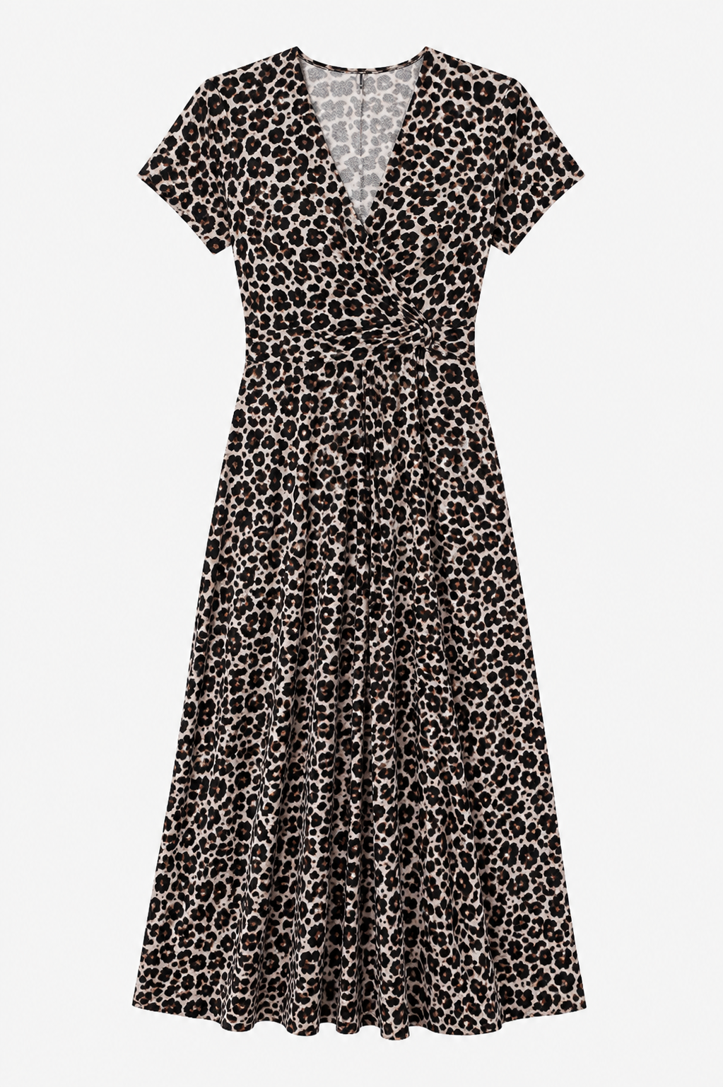 Amelia™ – Timeless Leopard Wrap Dress