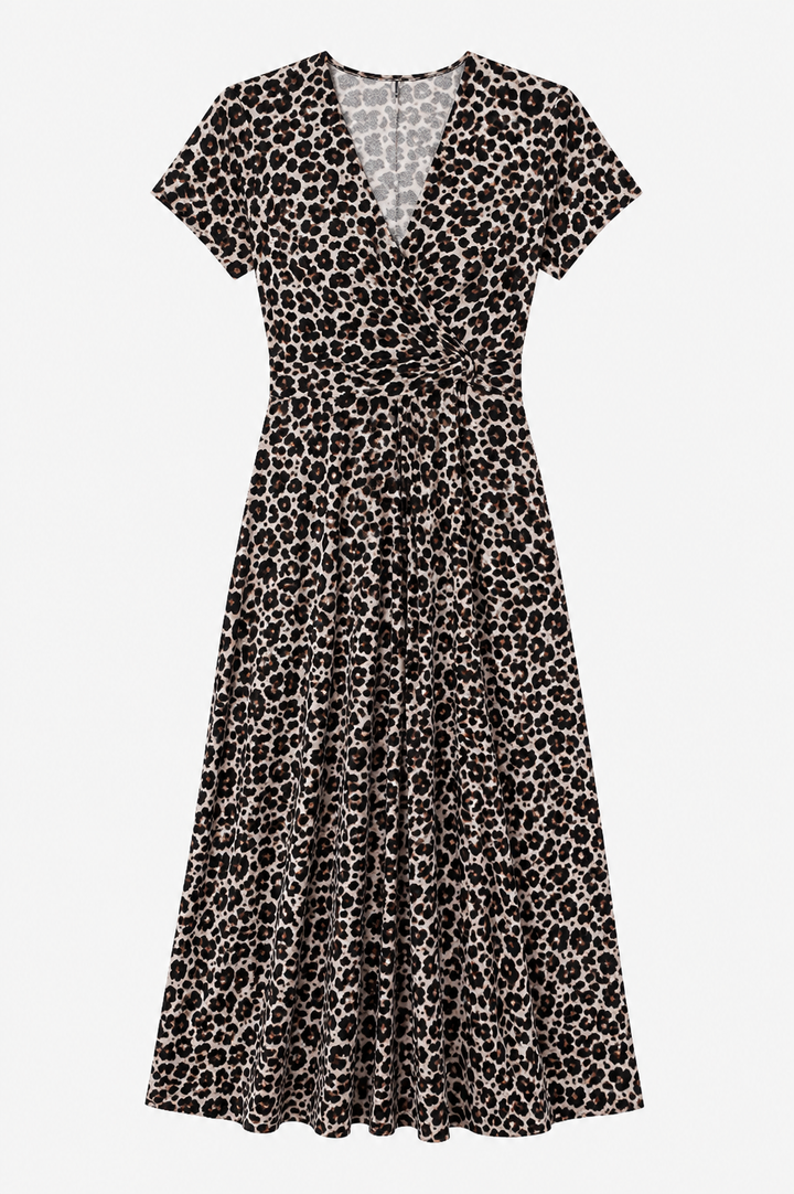 Amelia™ – Timeless Leopard Wrap Dress