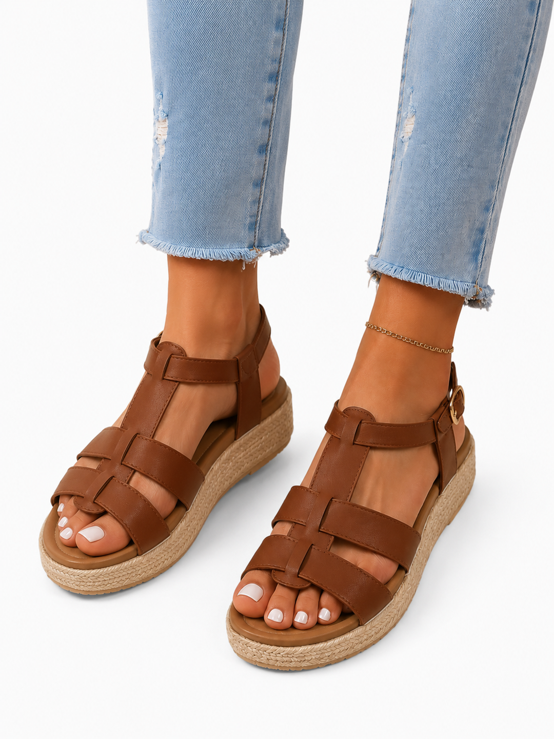 Sophia™ – Woven Platform Comfort Sandals