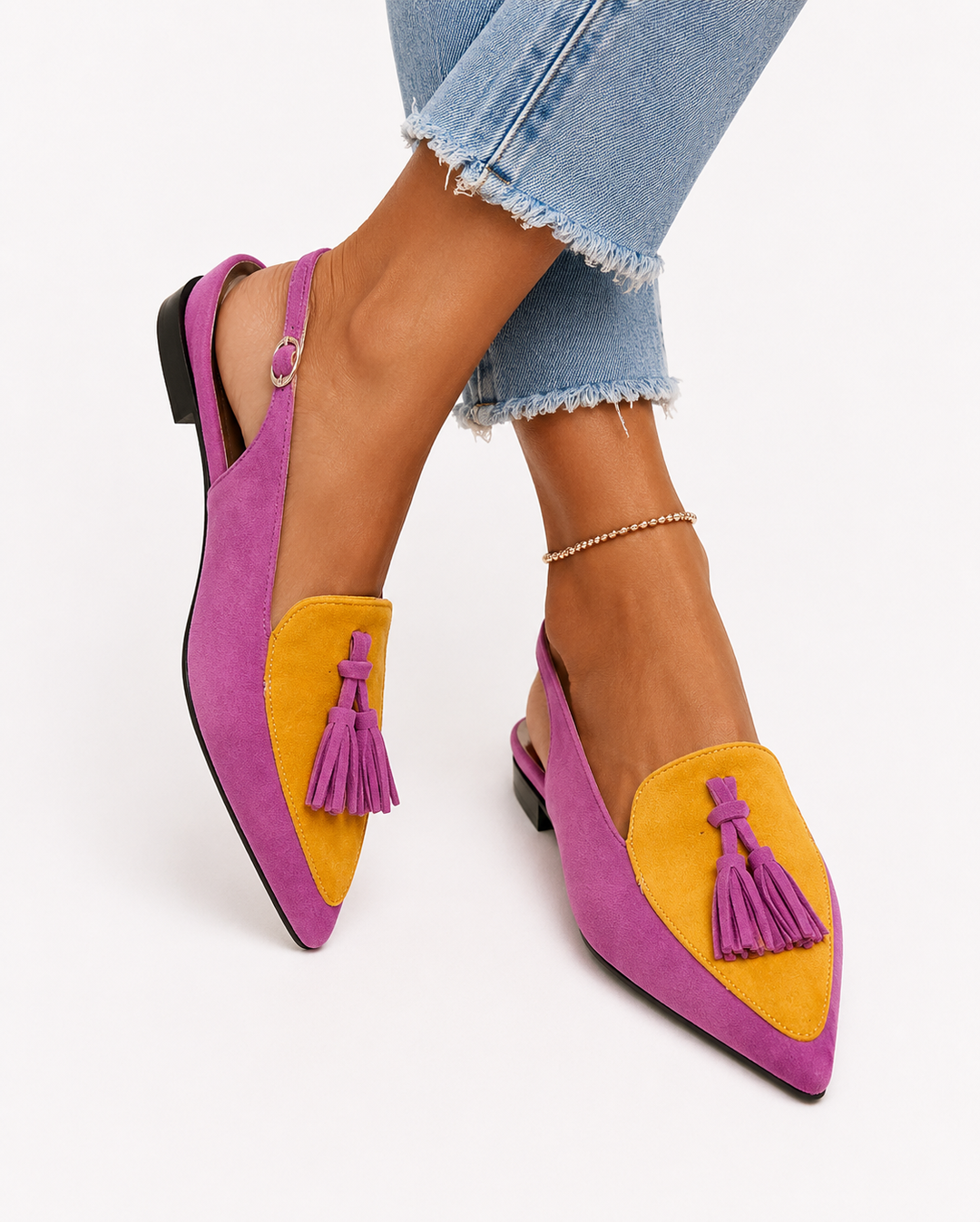 Valentina™ – Elegant Tassel Slingback Flats