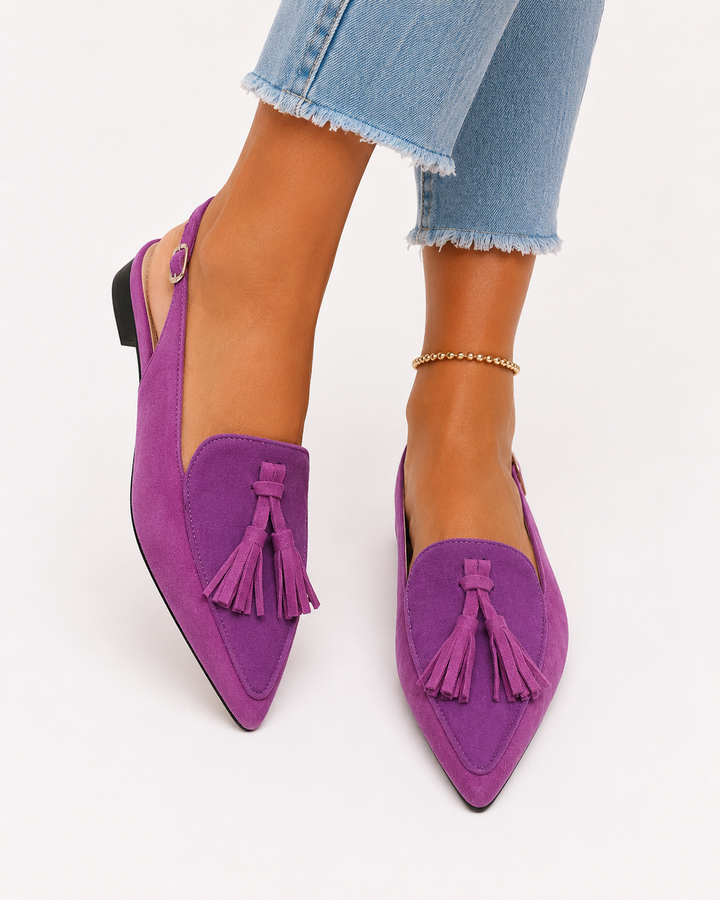 Valentina™ – Elegant Tassel Slingback Flats