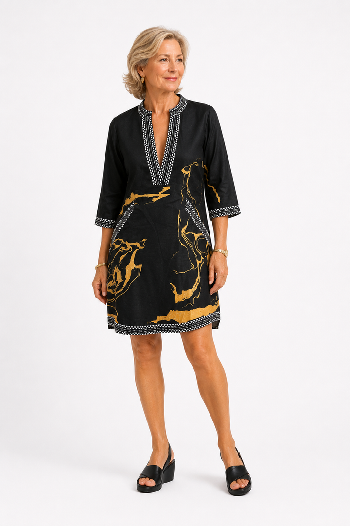 Rosanna™ – Marble Print Tunic Dress