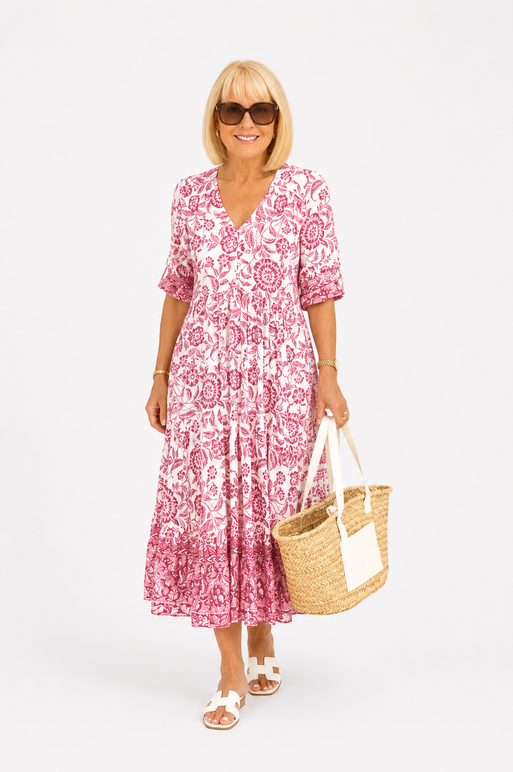Colette™ – Vintage Bloom Maxi Dress