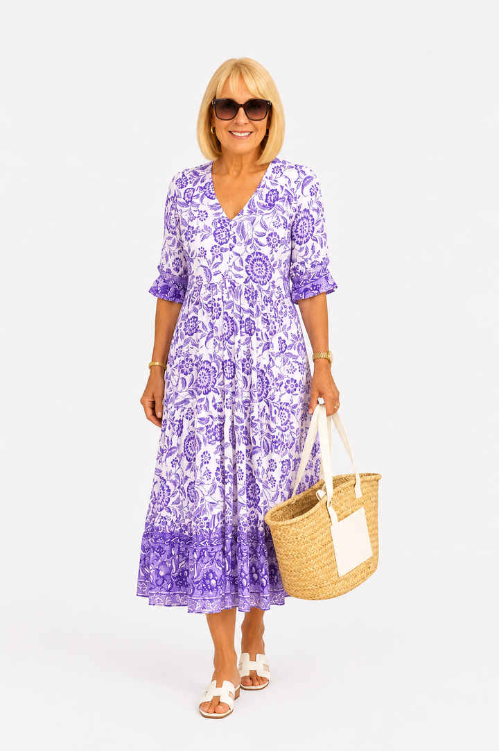 Colette™ – Vintage Bloom Maxi Dress
