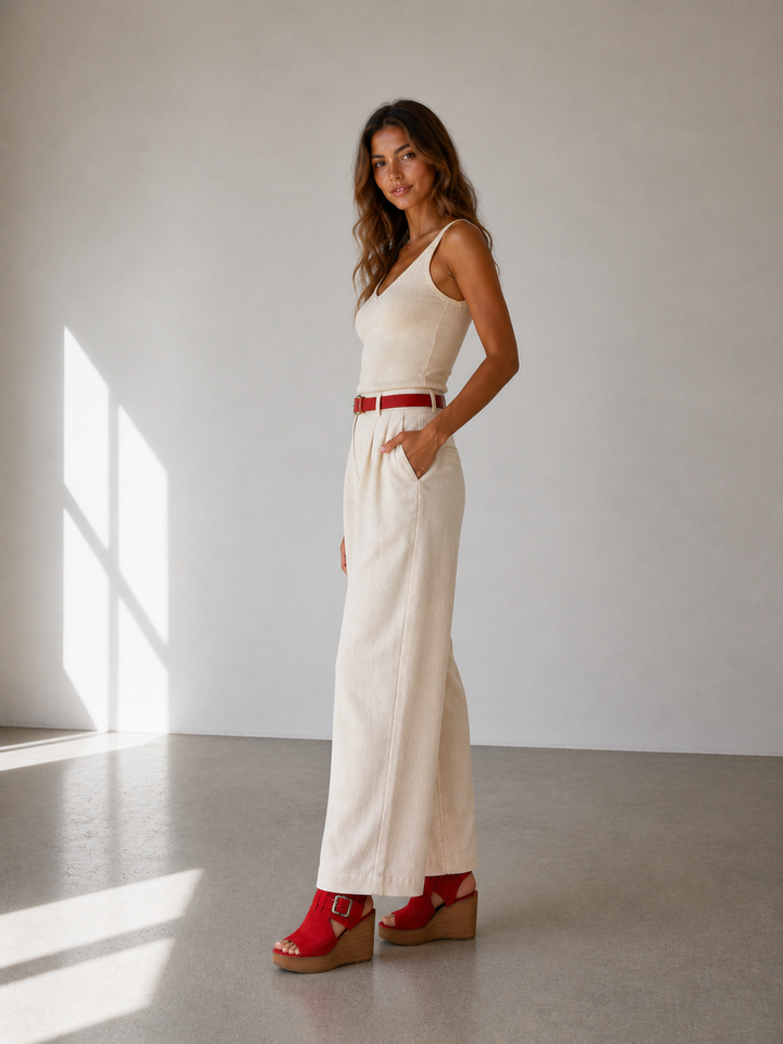 Romy – Elegant Buckle Wedge Sandals