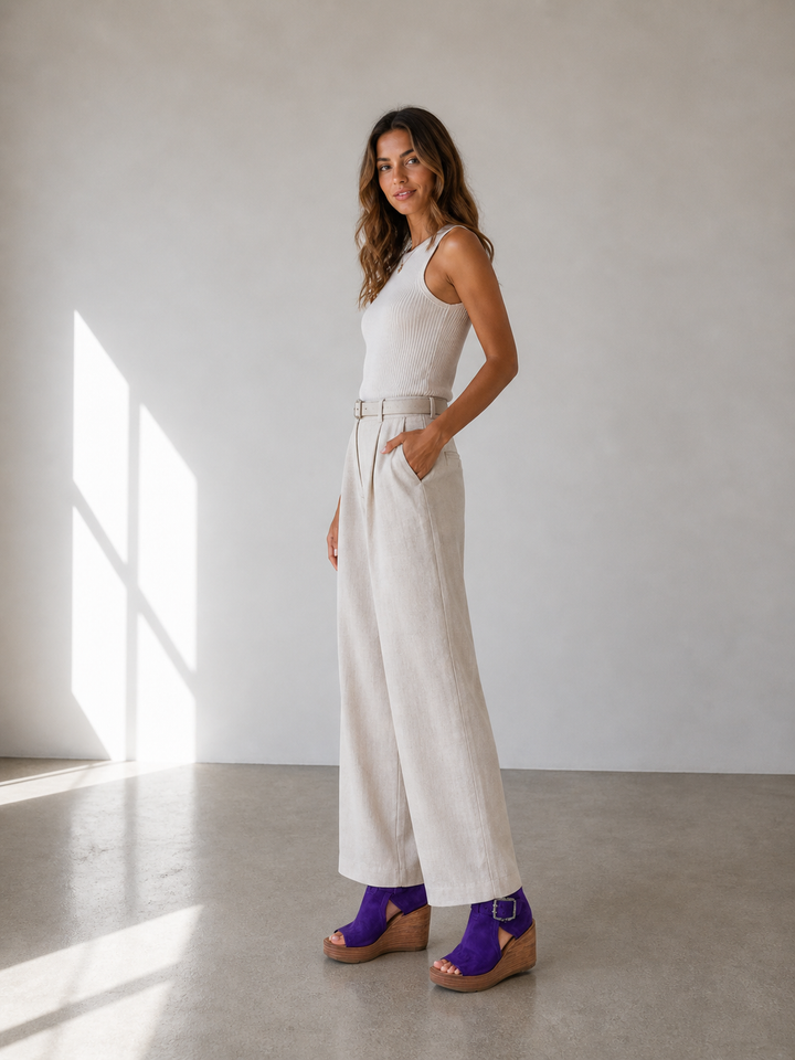 Romy – Elegant Buckle Wedge Sandals