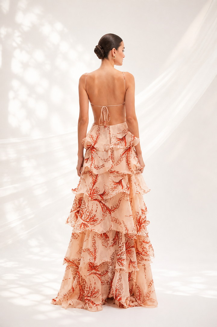 Aurélie – Luxury Ruffle Maxi Dress