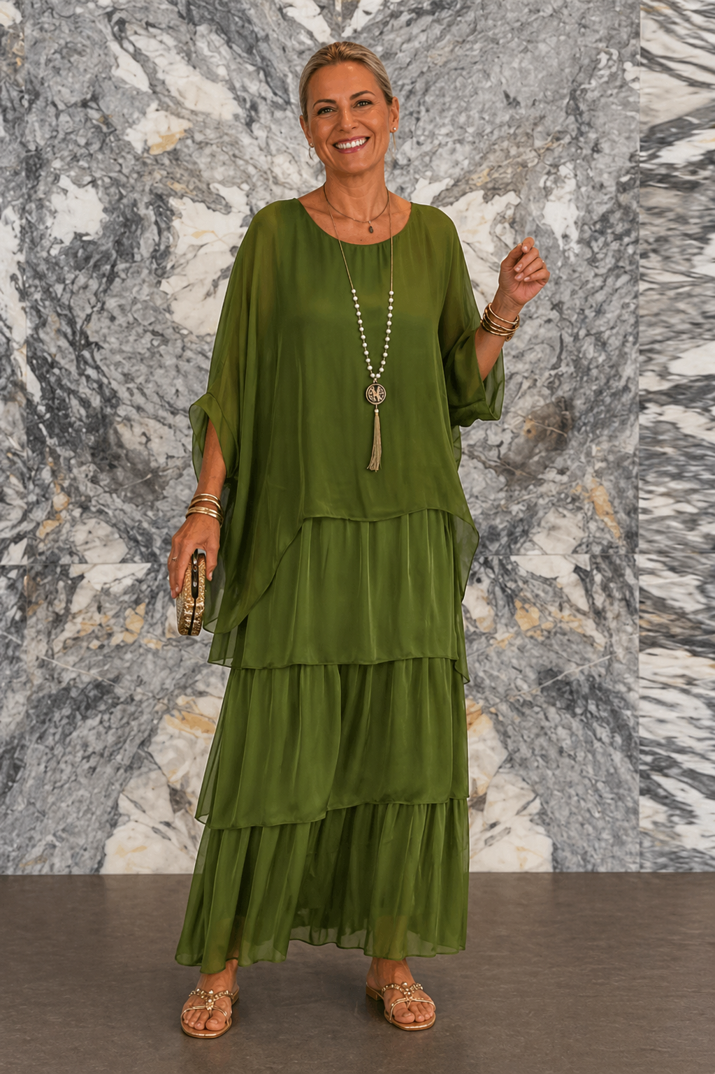 Marilou – Elegant Layered Maxi Dress