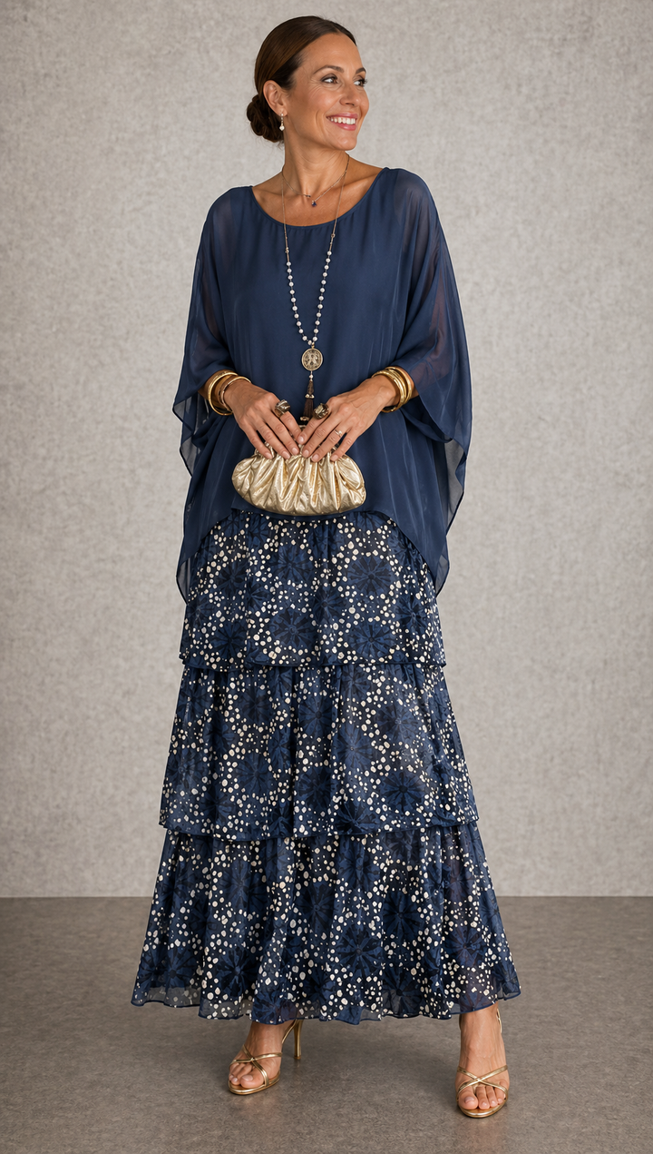 Marilou – Elegant Layered Maxi Dress