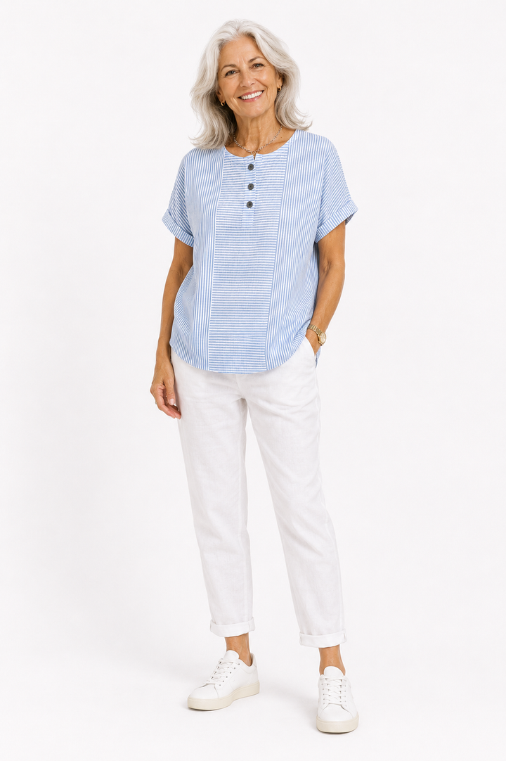 Marlou™ – Relaxed Stripe Comfort Blouse