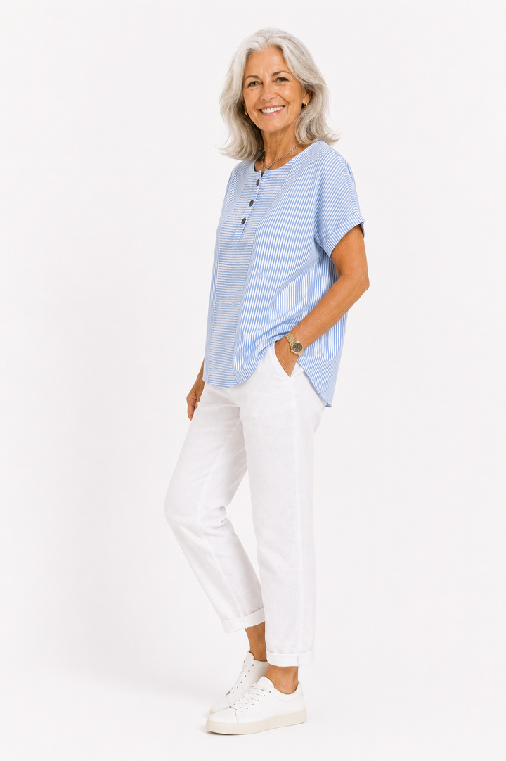 Marlou™ – Relaxed Stripe Comfort Blouse