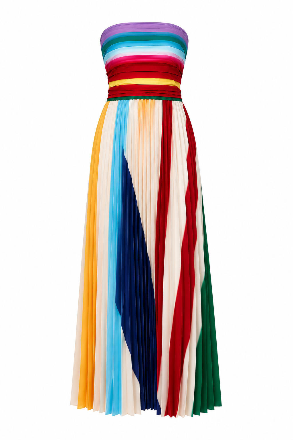Sylvia™ – Vibrant Pleated Maxi Dress
